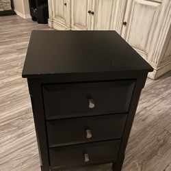 Black Cabinet Nightstand/drawer