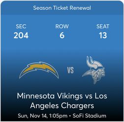 LA Chargers Vs Minnesota Vikings