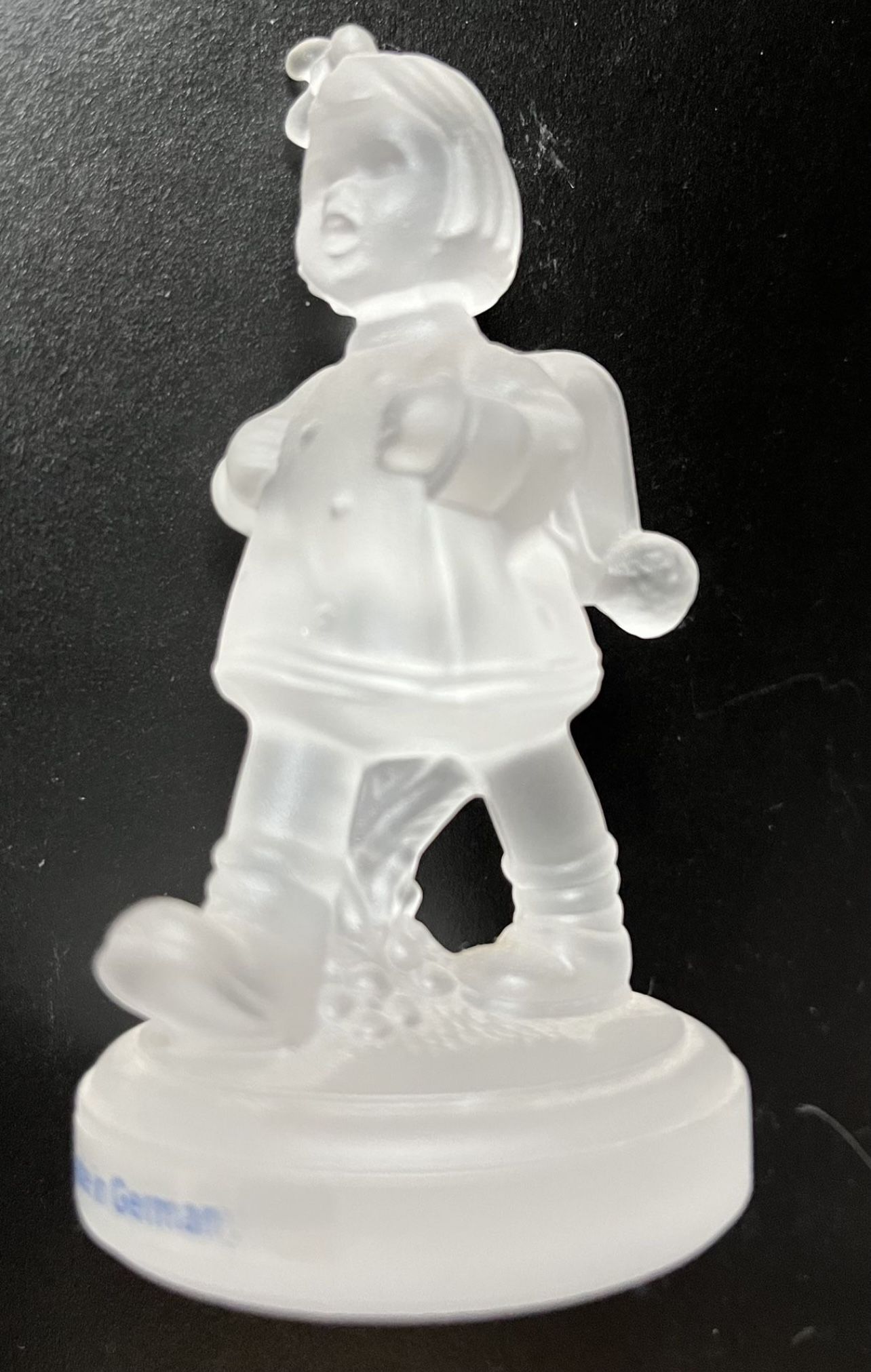 HUMMEL CRYSTAL COLLECTION Goebel paperweight figurine sculpture vintage School Girl West Germany