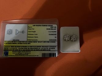 KAY Lab-Grown Diamonds Multi-Stone Circle Stud Earrings 1-1/2 ct tw 10K White Gold