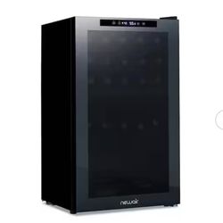 Shadow Series Wine Cooler Refrigerator 33 Bottle Dual Zones, Freestanding Mirrored Wine Fridge with Double-Layer Glass