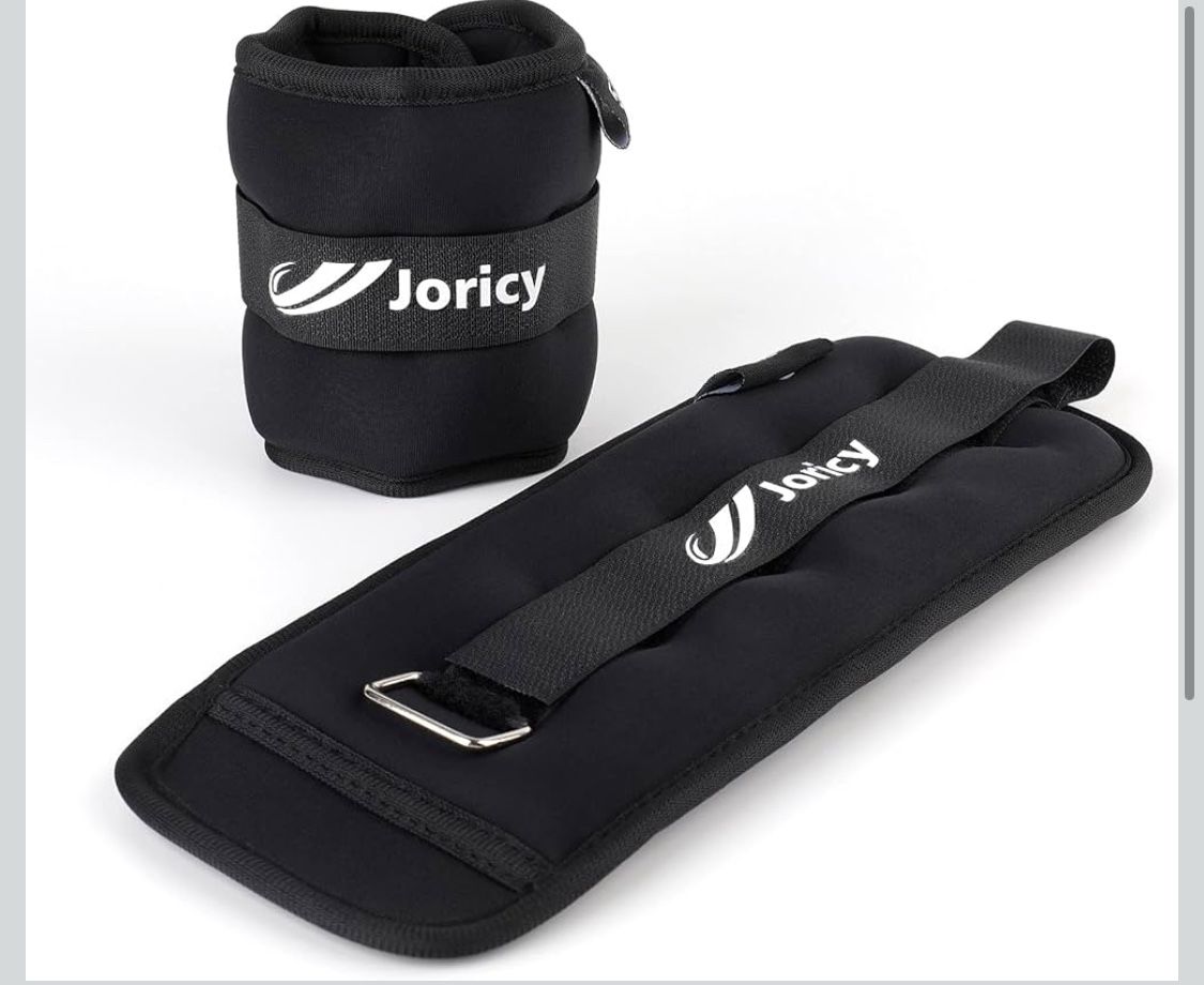 Ankle Weights A Pair of 10 LBS Wrist Leg Arm Weights for Women Men kids child with Adjustable Straps, Strength weighted for Physical