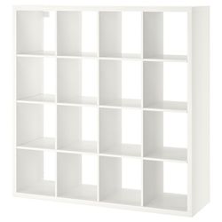 White ikea bookshelf 4x4