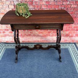 Antique Solid Wood Table With Drawer Entryway Hallway Table 