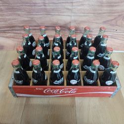 Antique Vintage Coke Coca Cola Wood Carton Filled With 8oz Bottles