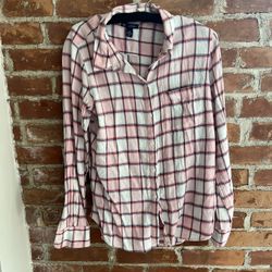 Gap Boyfriend Fit plaid Button down