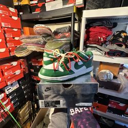 Nike x Off White Dunk Low “Pine Green” Brand New!  Size: 10