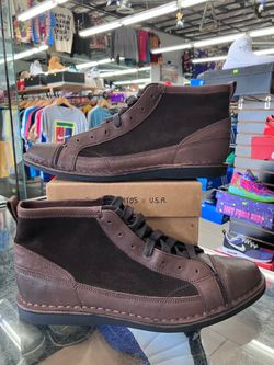John Varvatos Chukka Lace Up Leather Suede Dark Brown