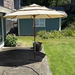 Heavy Duty Market Umbrella And Base