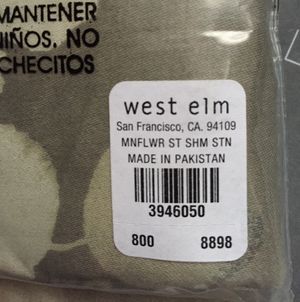 West Elm Moon Flower Standard Pillow Shams Stone Ivory Natural