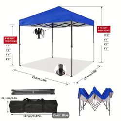 Pop Up Canopy 10'X10' Tent Camping Sun Shelter-Series Party 🪅🎉 Tent, 100 Sq. Ft of Shade 😎