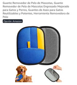 Guante Removedor de Pelo de Mascotas, Guante Removedor de Pelo de Mascotas Engrosado Mejorado para Gatos y Perros, Guantes de Aseo para Gatos Reutiliz
