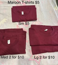New Maroon Shirts 