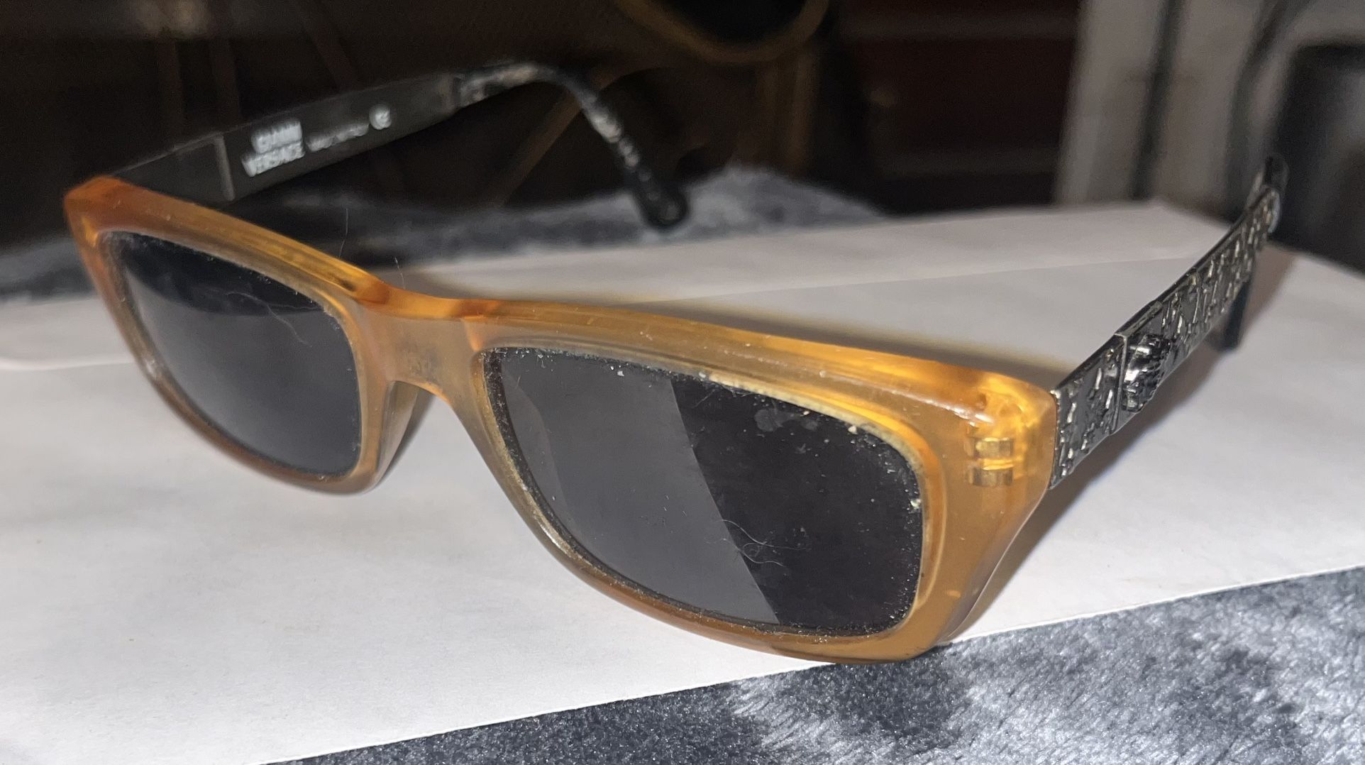 Vintage 1990s Authentic Versace Unisex Sunglasses Made In Italy