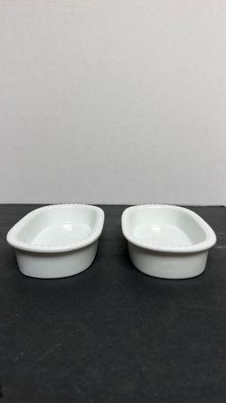 White Ceramic Ramekins Set of 2