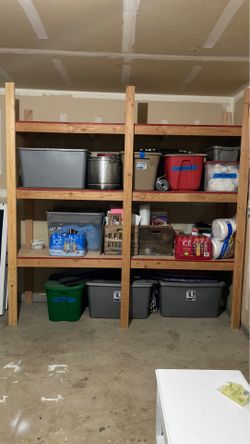 Garage storage with shelving. (please read description box.)