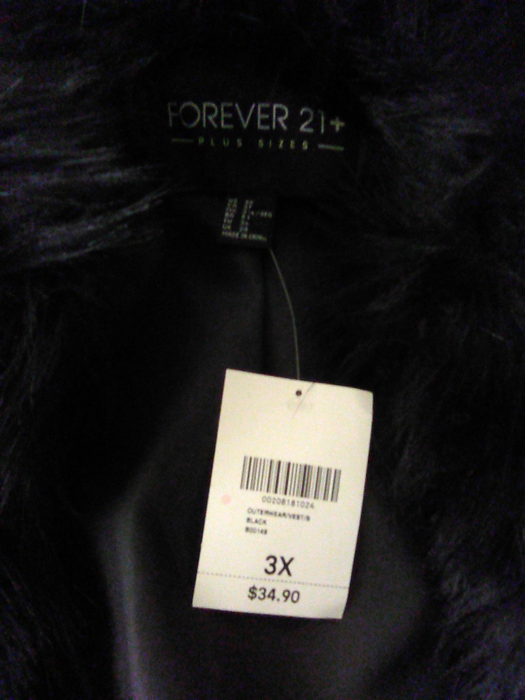 Forever 21 faux fur vest brand new with tags