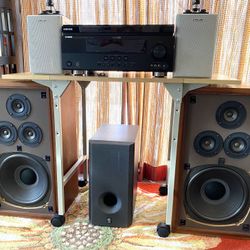 VINTAGE REALISTIC/OPTIMUS 3-WAY FLOOR SPEAKERS IN EXCELLENT/FULLY-OPERABLE CONDITION…