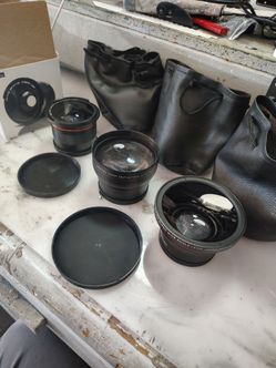 Camera Lens Attachment Set with Pouches