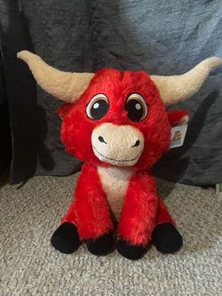 Goffa Large Red Bull Plush FERDINAND Stuffed Animal