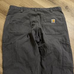 Carhartt Men's Relaxed Fit Gray Work Pants Durable Style for Men 38x30