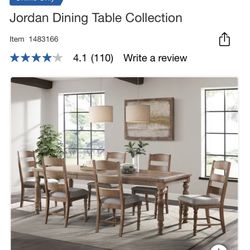 9 Pieces Dining Table 
