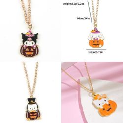 HALLOWEEN HELLO KITTY, KUROMI, POCHACCO OR CINNAMOROLL NECKLACE 👇 PLEASE READ DESCRIPTION 👇 