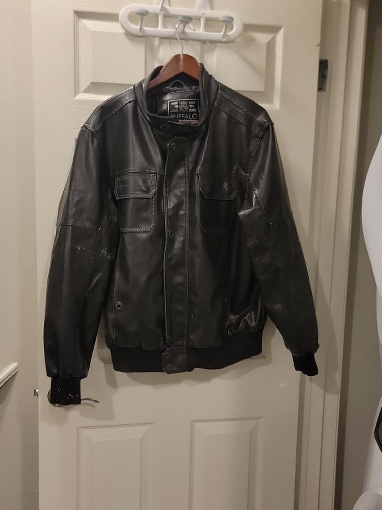 Buffalo David Bittins Leather Jacket 