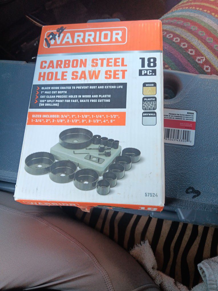 Warrior Carbon Steel Hole Saw Set