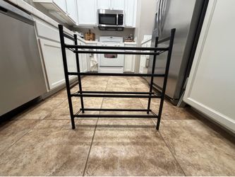 Black shoe rack