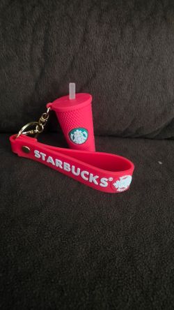Pink Starbucks keychain