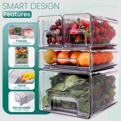 WYSEPACK FRIDGE STORAGE SET CLEAR