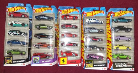 5 pack hotwheels