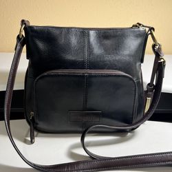 Tignanello  Black Leather Small Crossbody