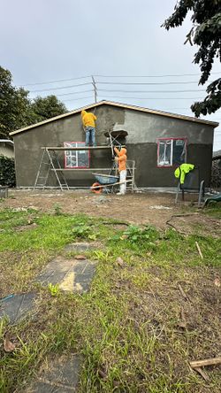 Lath ,Scratch And Brown Stucco