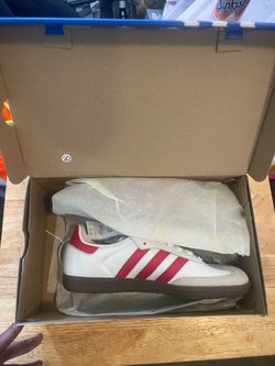 Adidas Samba Sneakers White Red Gum Sole