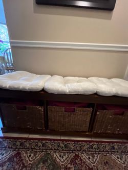 Wooden Bench with storage