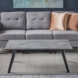 Faux Marble Coffee Table 48”
