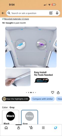 Tesla model Y sunshade