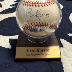 Signed Ball With Authenticity.  Eric Karros