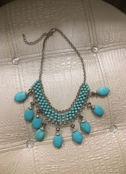 Turquoise statement necklace new