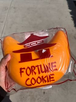 Fortune Cookie Shaped Novelty Pillow