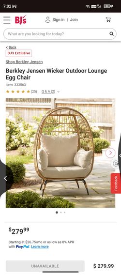 Brand new Out Door Patio Egg Chair