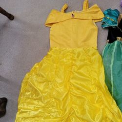 Bright Satin Yellow Princess Dress Size 6 To 7