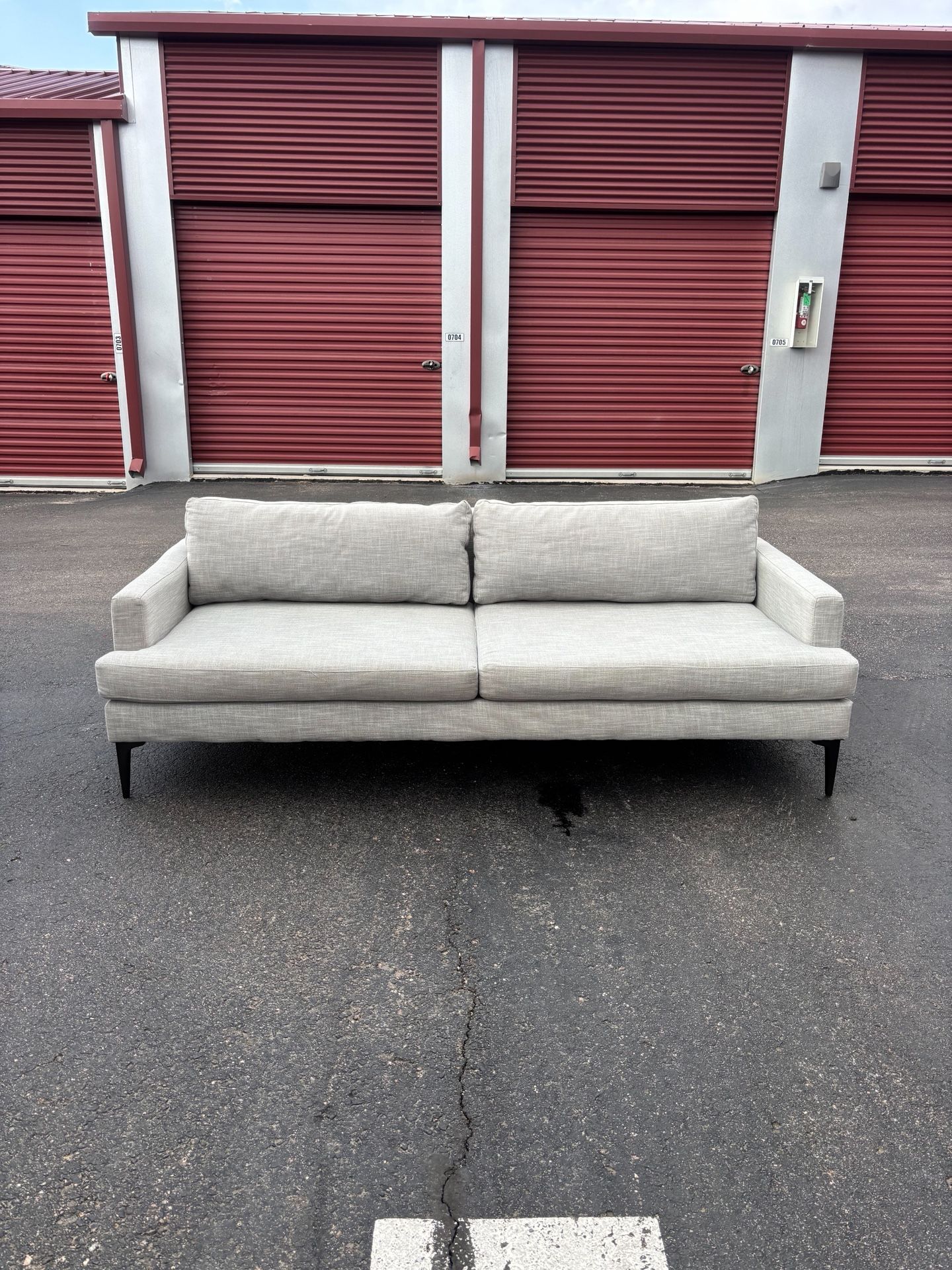 **FREE DELIVERY** Beautiful Like-New Grey Mid Century Modern Andes West Elm Couch