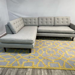 ( Delivery Available ) West Elm Drake Light Gray Sectional Couch