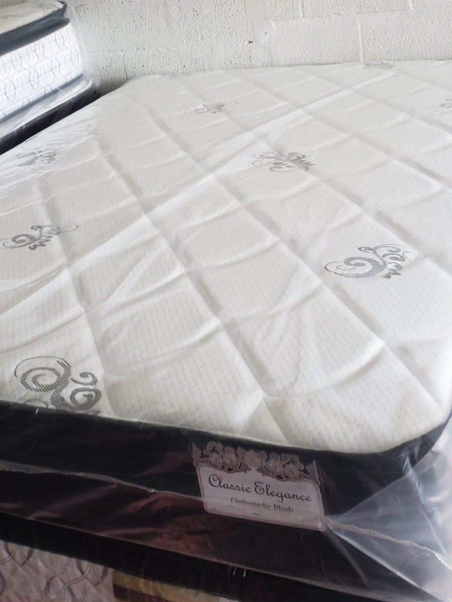 BEST PRICES QUEEN PLUSH MATTRESS WITH FREE BOX SPRING 