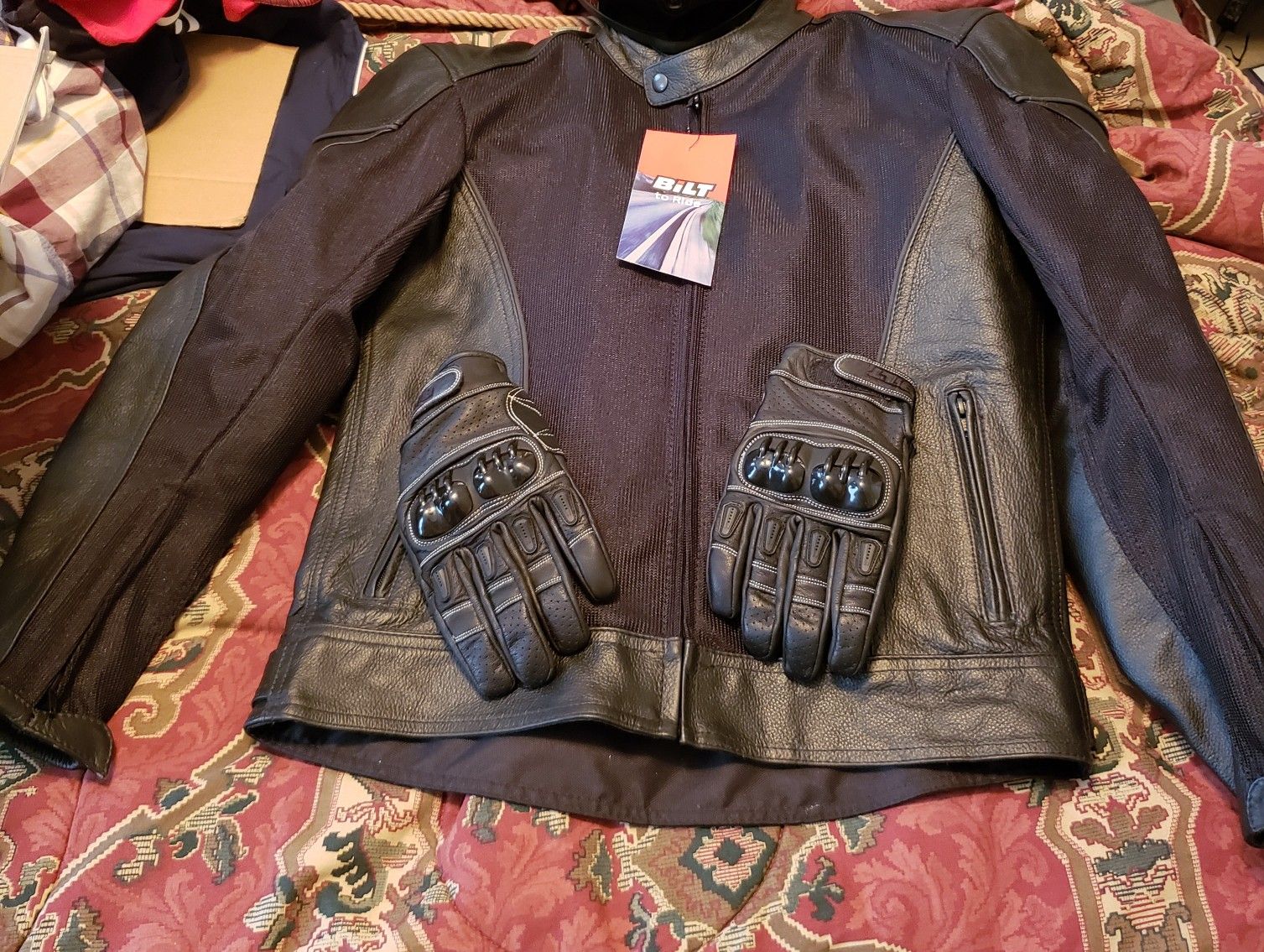 New Bilt Motorcycle Jacket with removable Liner! 100obo