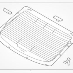 2021 - 2023 HYUNDAI ELANTRA REAR WINDSHIELD BACK WINDOW GLASS OEM New