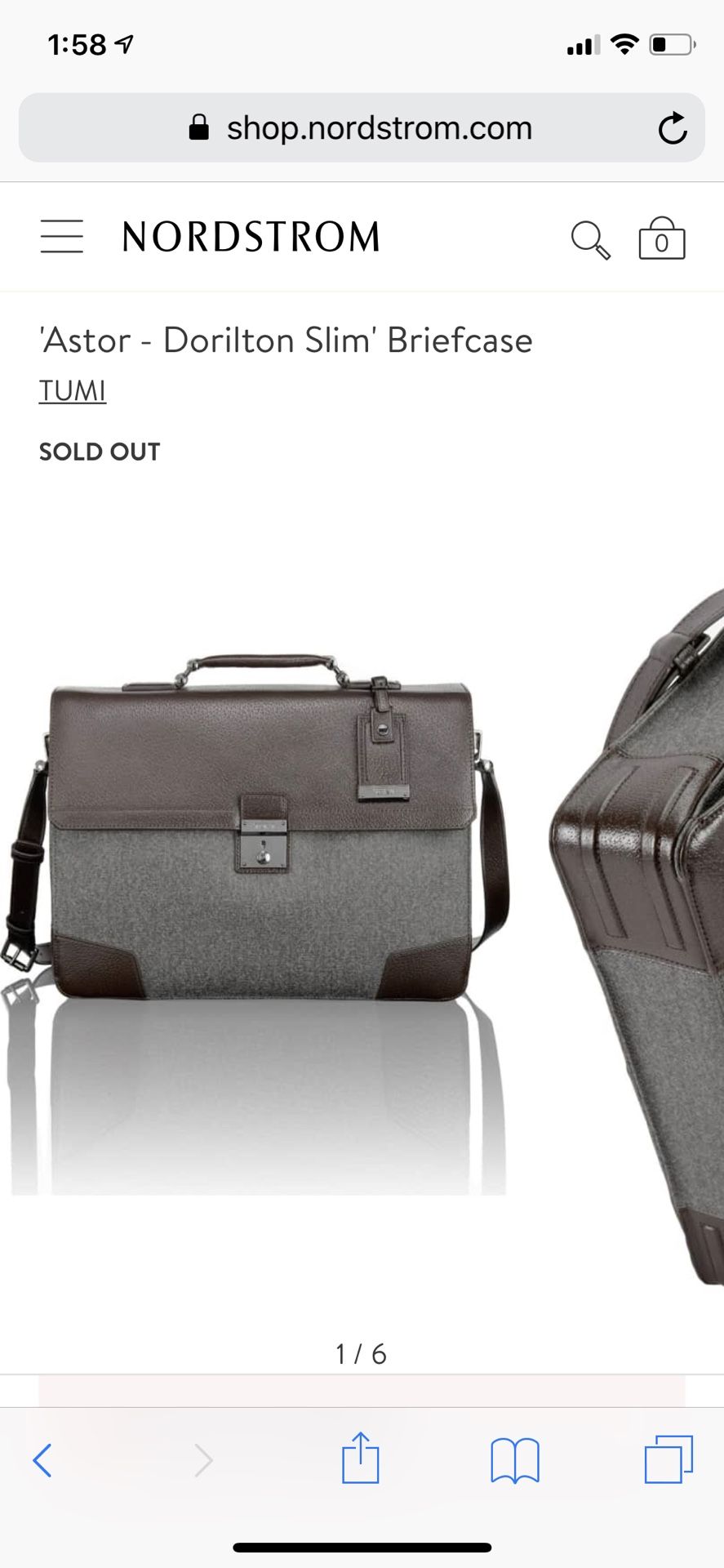 Tumi astor best sale briefcase